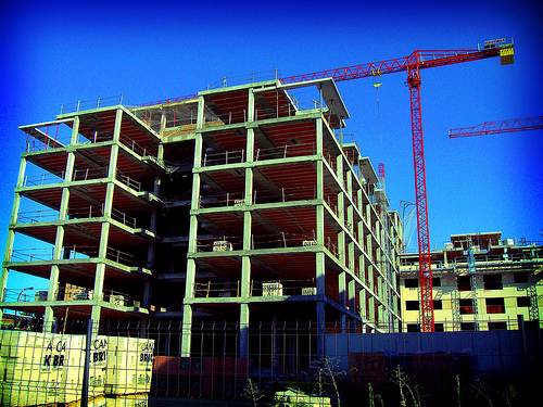 Imagen de un edificio en construcción en Madrid.