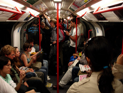 London Underground inside train