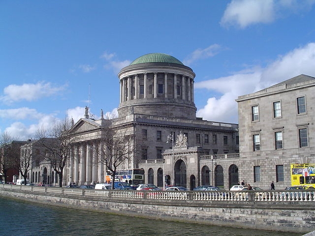Dublin Four Courts on the quays of the Liffey