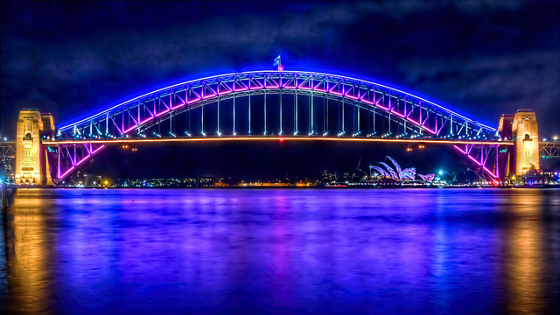 Vivid Sydney Harbour Bridge