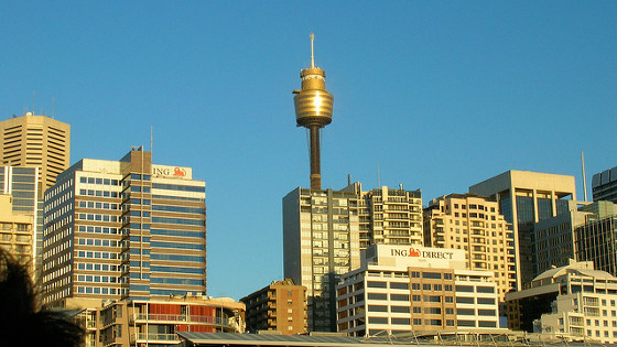 Sydney Tower over Darling Harbour
