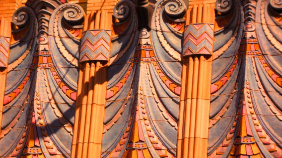 Fachada con columnas