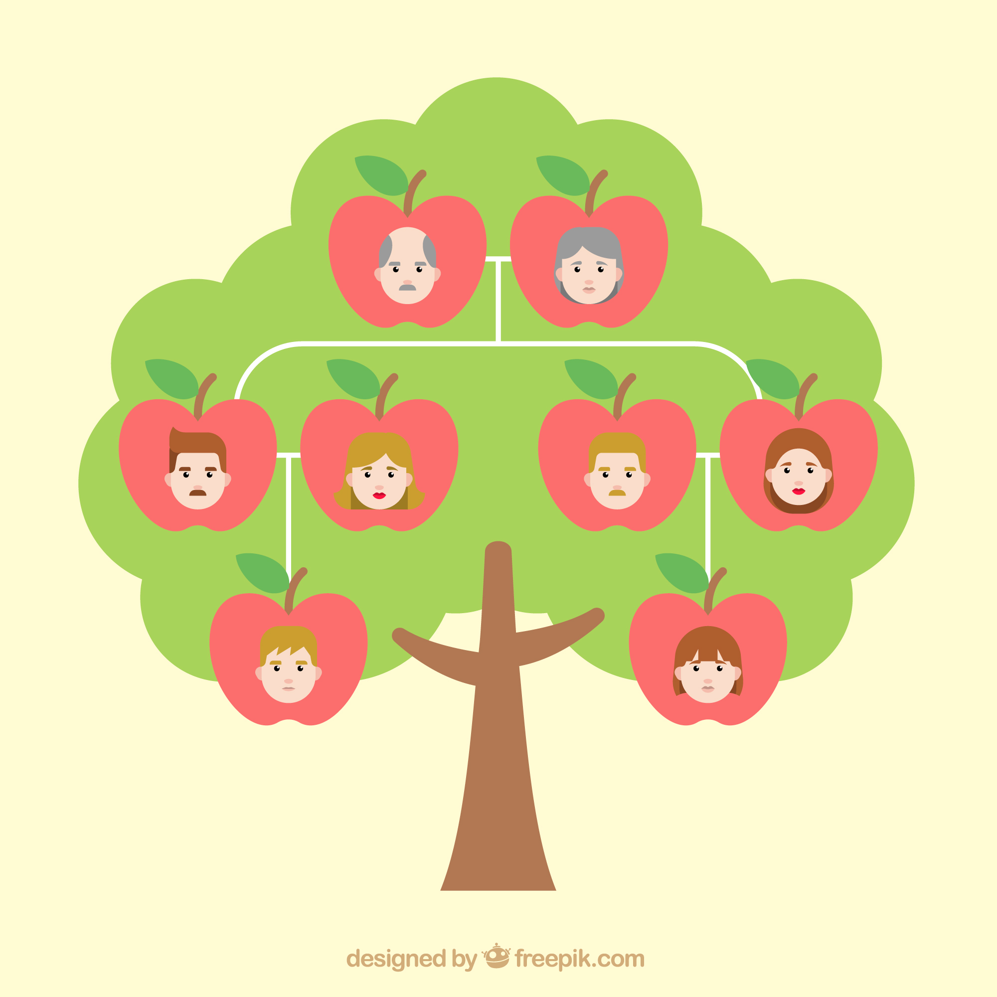 Árbol genealógico manzanas