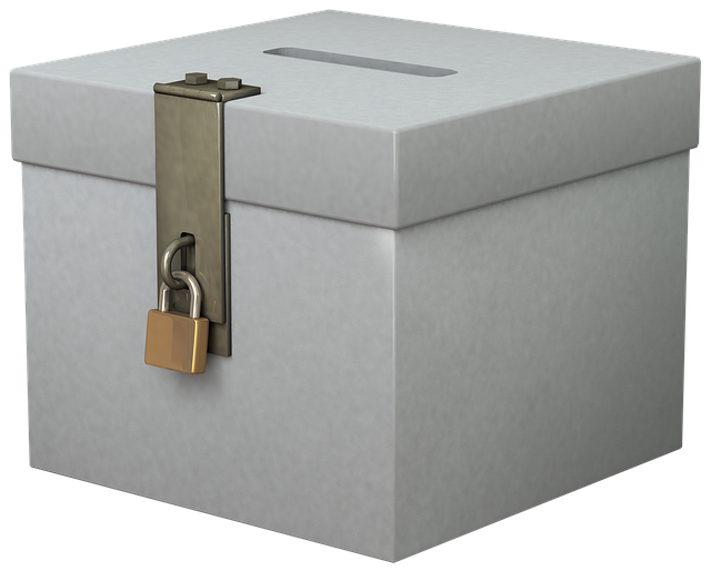 Urna de votaciones Imagen de una urna cerrada que imita el uso de las urnas para votaciones o elecciones.