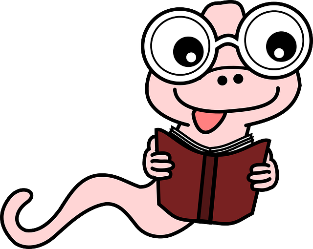 Gusano lector Gusano leyendo