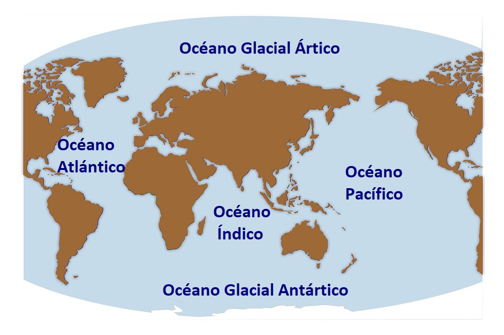Mapa de océanos