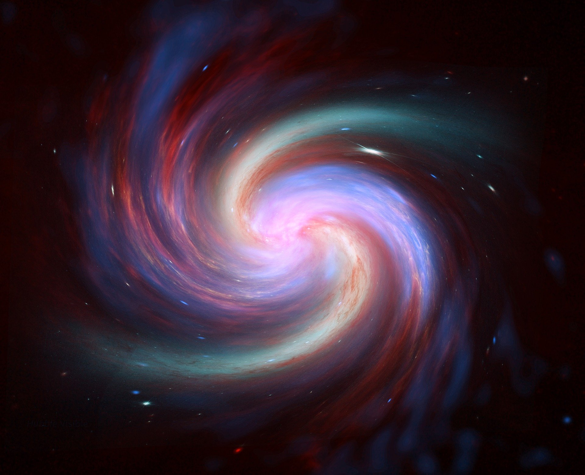Galaxia con forma espiral Imagen de una galaxia con forma de espiral