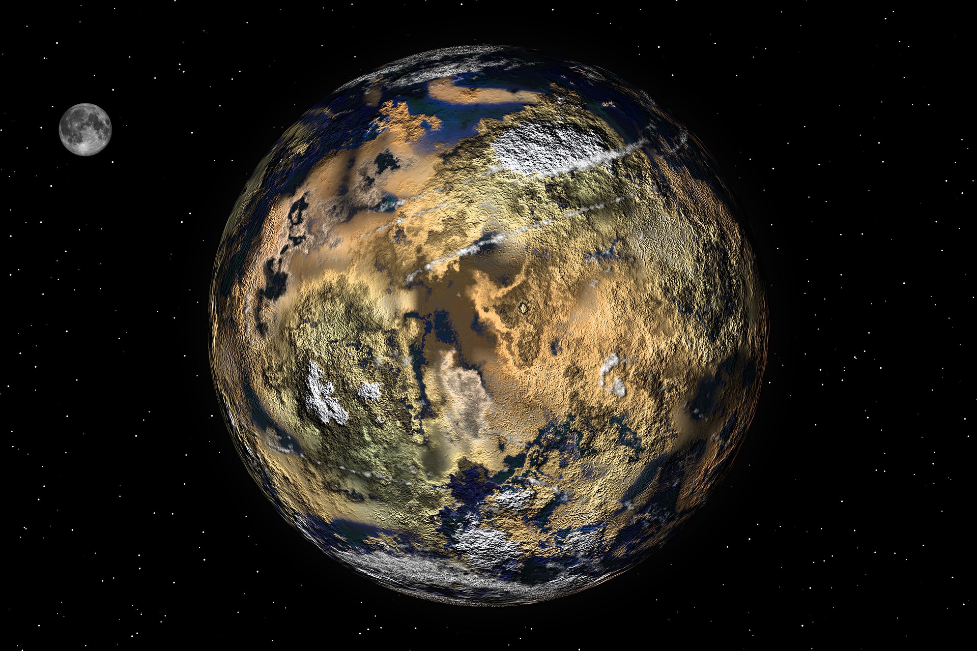 Imagen de la Tierra y su satélite, la Luna