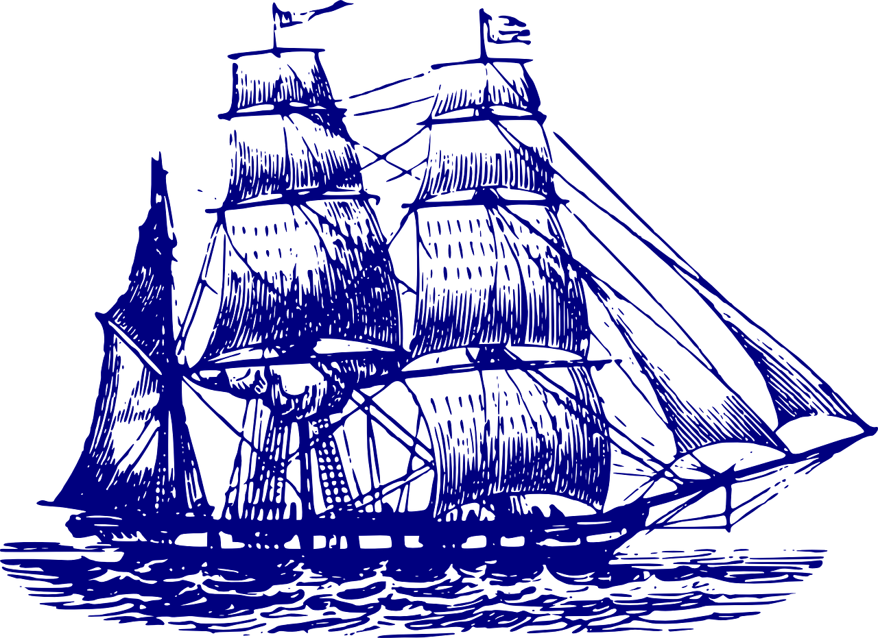Dibujo de un barco Dibujo de un barco en color azul