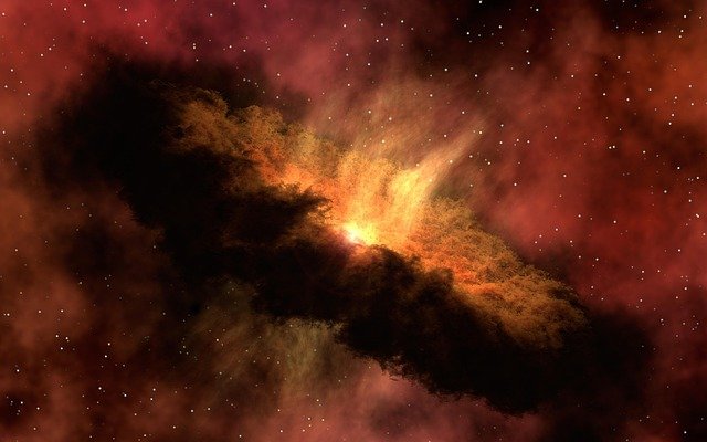 Un agujero negro En la imagen animada que aparece se observa un agujero negro, semejante al ocurrido en el Big Bang.