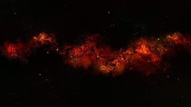 La nebulosa En la imagen aparece una nebulosa sobre un fondo en el espacio.