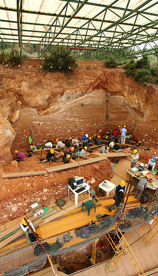 Fotografía Excavación del yacimiento de la Gran Dolina de Atapuerca.