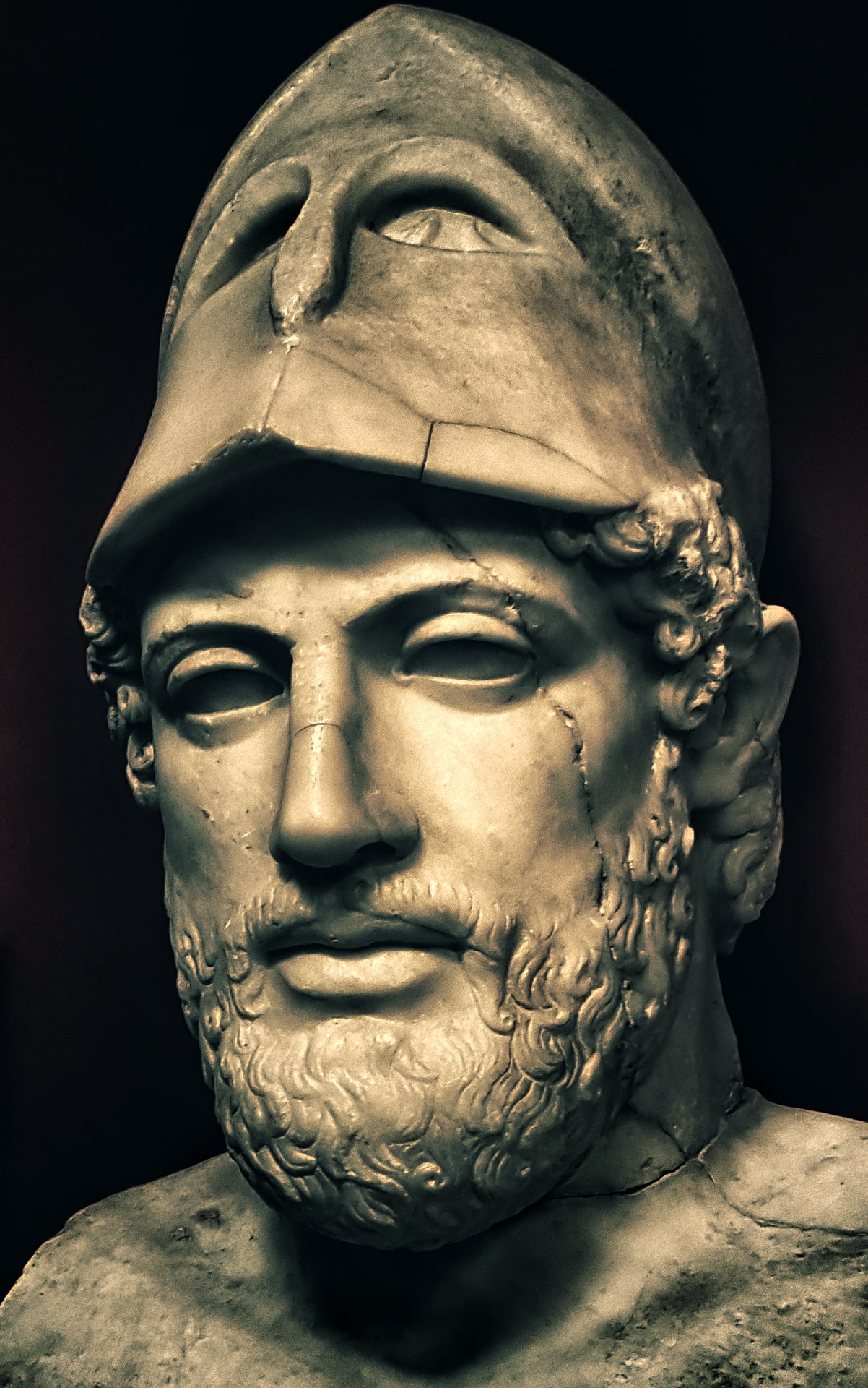 Busto de Pericles filósofo y político griego