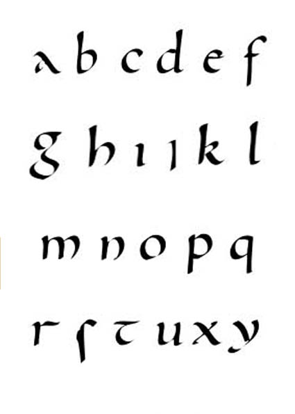 Alfabeto de letra carolingia