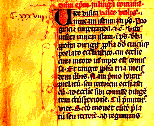 Fragmento de un códice en pergamino con homilías en escritura gótica del siglo XIV