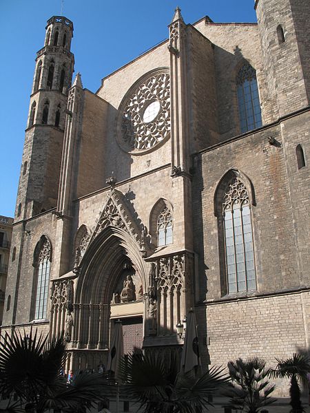 Santa María del Mar de Barcelona, ejemplo de gótico en la Corona de Aragón.