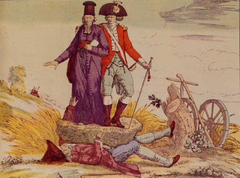 Caricatura de la sociedad estamental del Antiguo Régimen