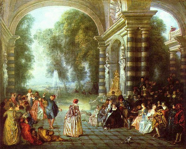 Los placeres del baile de Antoine Watteau de 1717