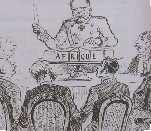 Bismarck reparte África entre los asistentes a la conferencia de Berlín de 1885.