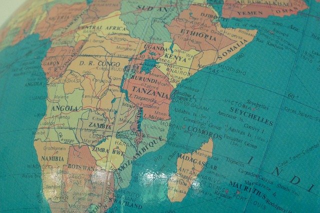 Imagen de un globo terráqueo, en el que se muestra África