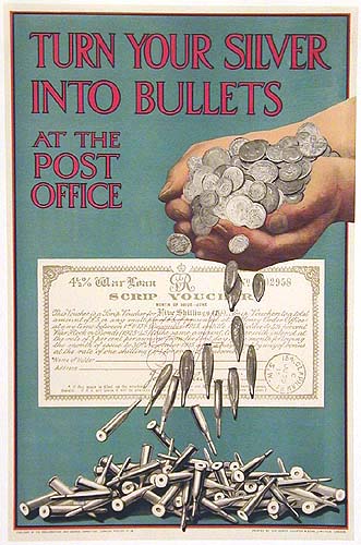 Propaganda de guerra (Primera Guerra Mundial), que muestra los problemas financieros de los gobiernos.
