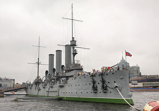 El crucero Aurora en la actualidad, como museo flotante El crucero Aurora en la actualidad