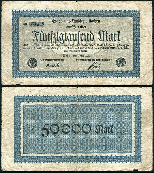 Billete de 50.000 marcos