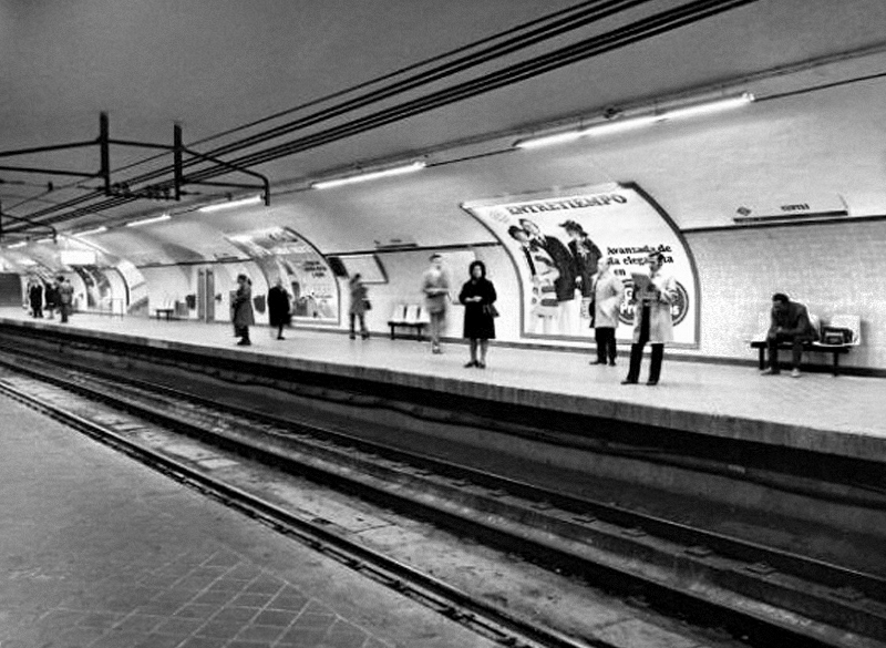 El metro de Madrid en los años 70 La estación de metro de Ventas, en Madrid, en los años 70