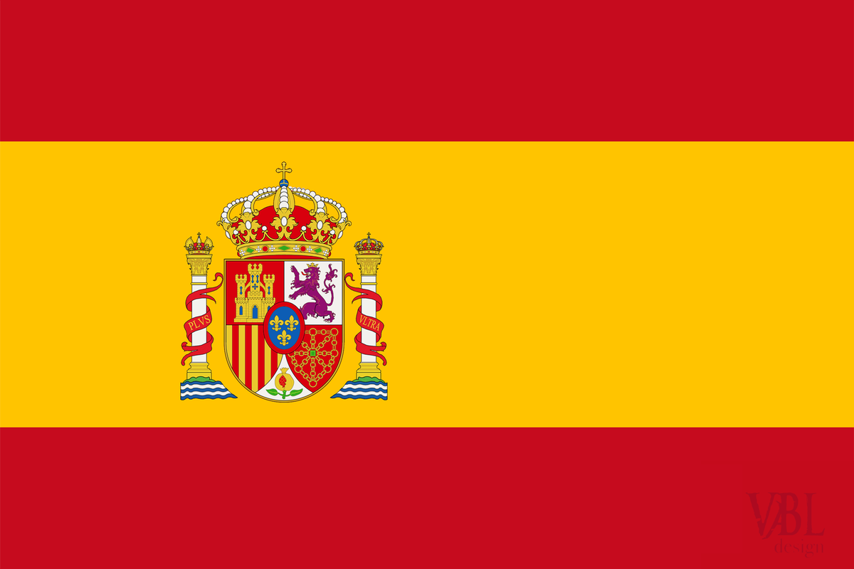 Bandera de España con el escudo constitucional