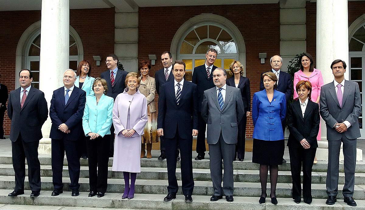 Foto del primer gobierno de Zapatero en 2004