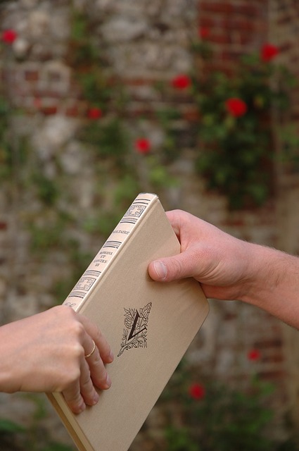 Dos manos sostienen un libro