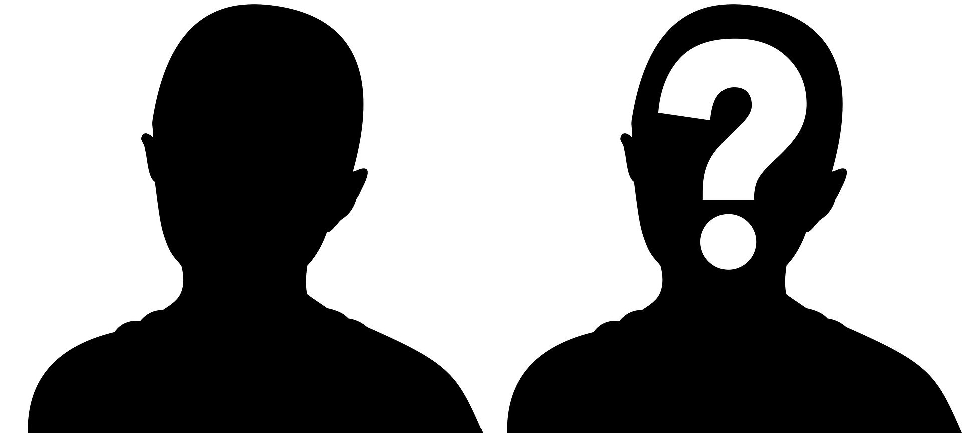 Una silueta con un interrogante dentro.