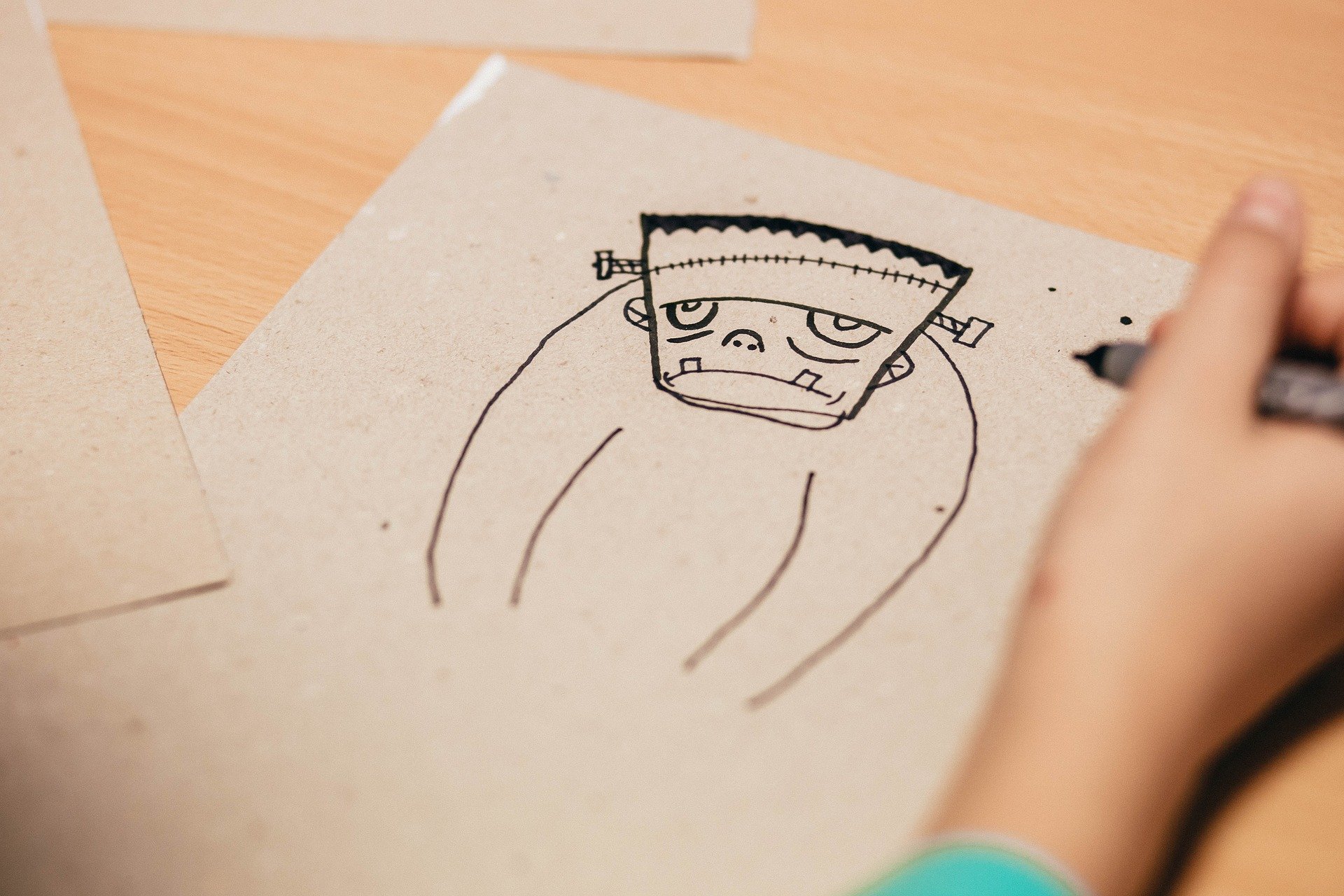 Un dibujo de Frankenstein