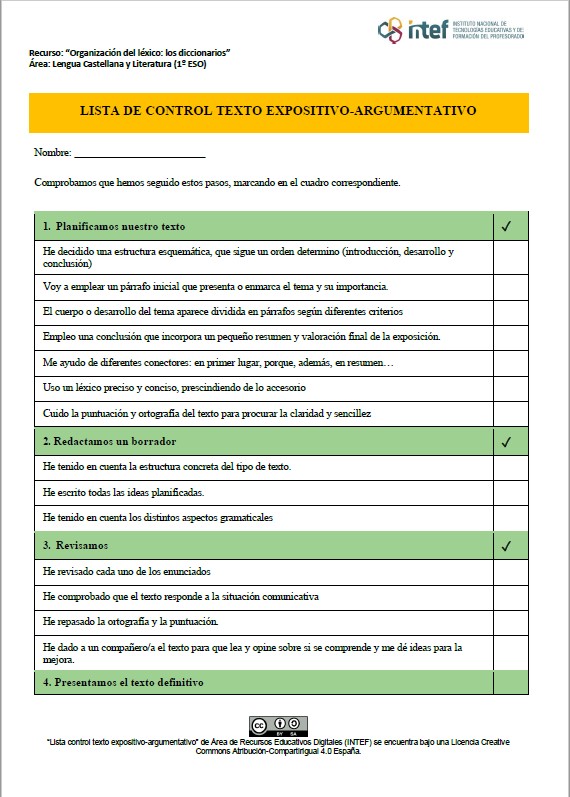 Lista de control "texto expositivo-argumentativo"