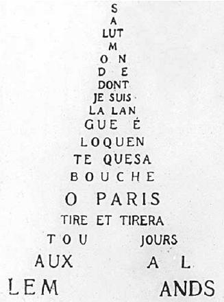 Torre Eiffel construida con palabras