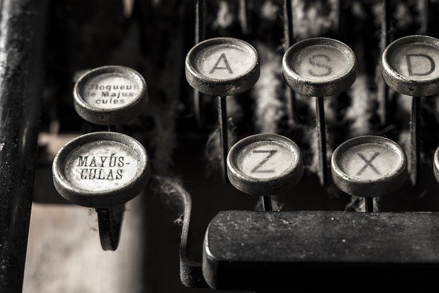 Teclas de una máquina de escribir