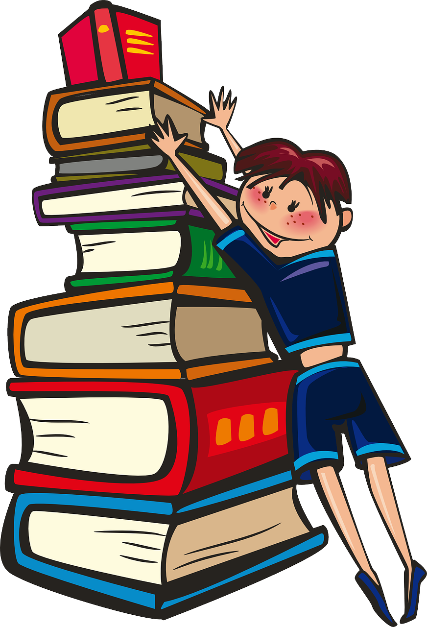 Niño con libros