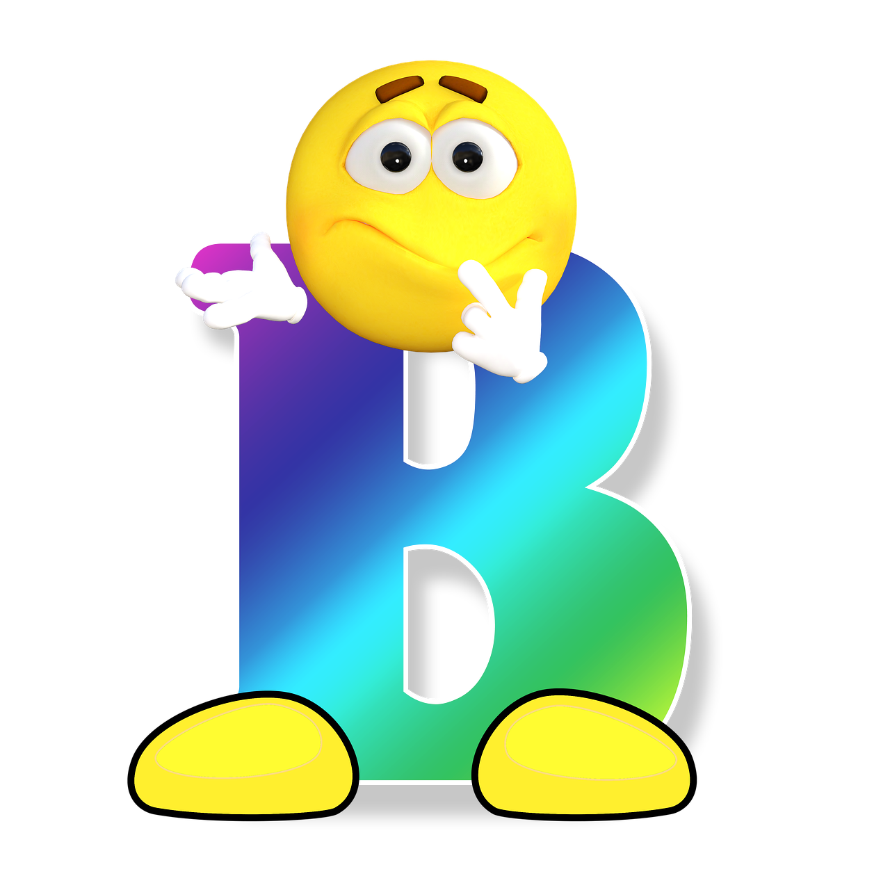 Letra B con emoji