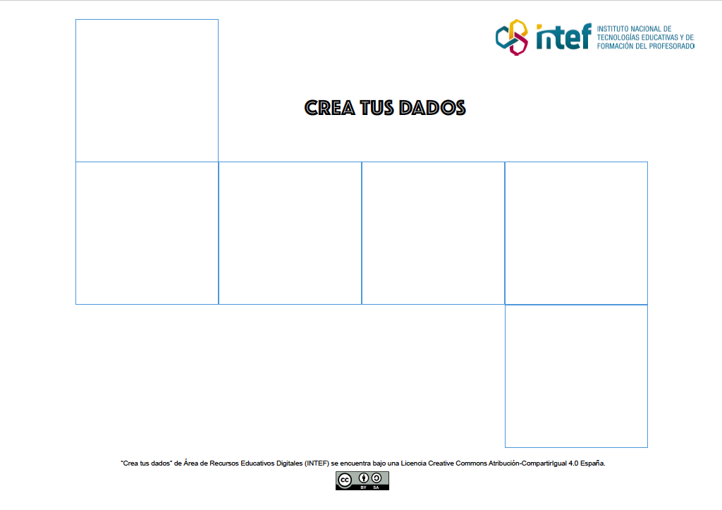 Desarrollo de un dado en blanco para que puedas dibujar lo que quieras y montarlo