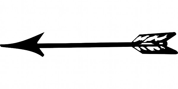 Dibujo de un instrumento para cazar, la flecha.