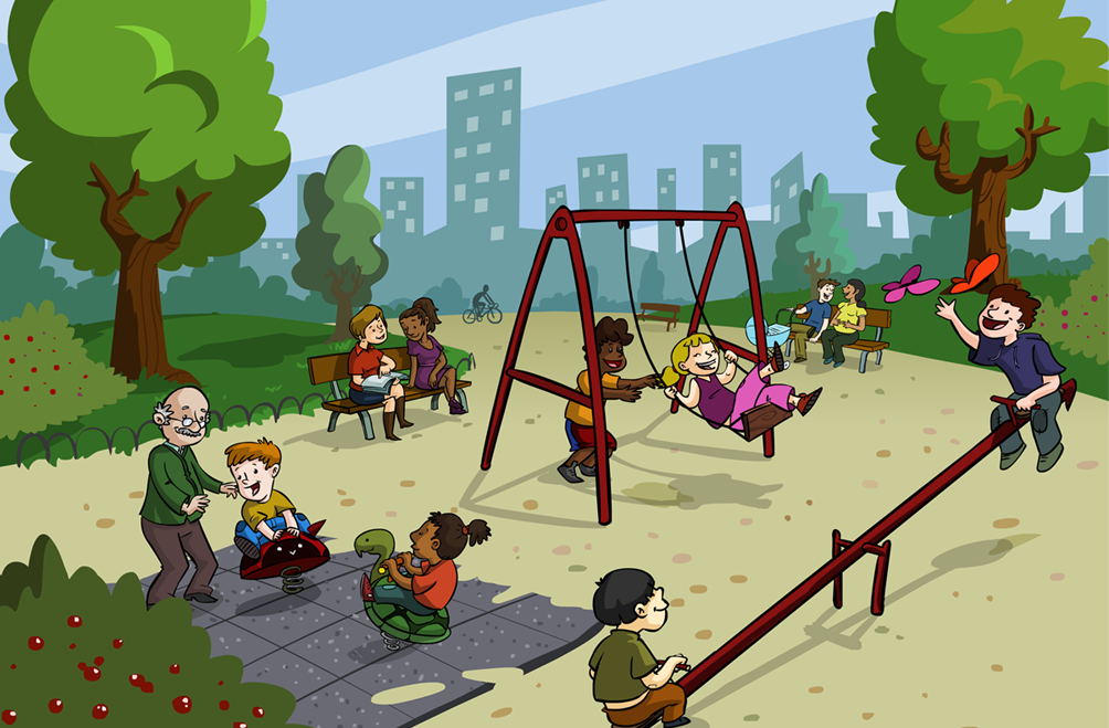 Niños en el parque