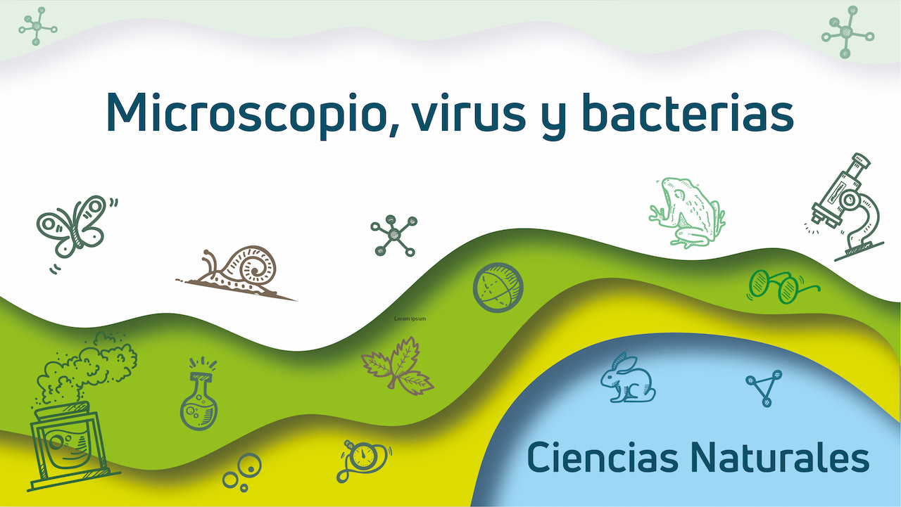 microscopio, virus y bacterias